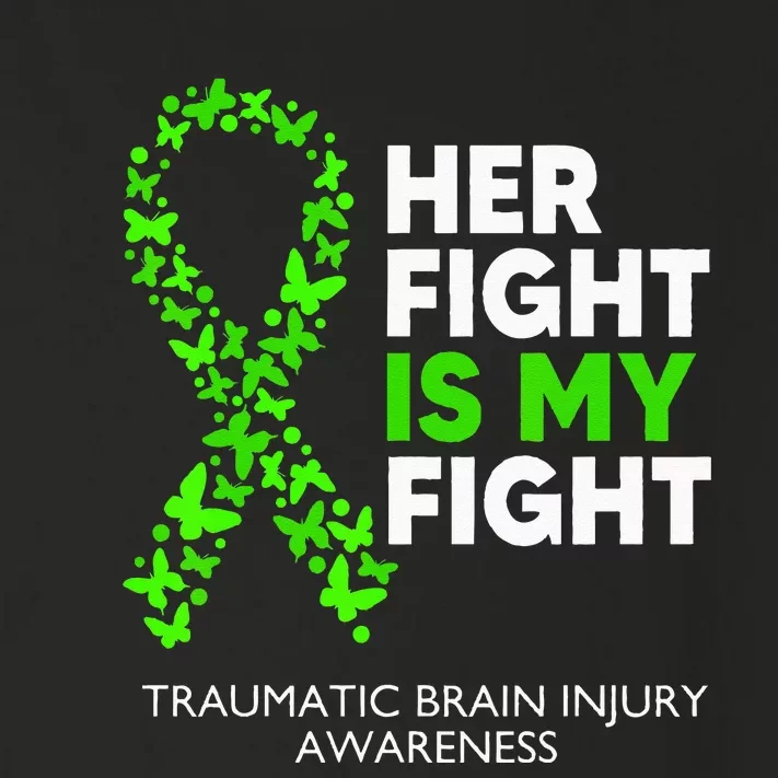 Traumatic Brain Injury Awareness Her Fight Green Ribbon Toddler Long Sleeve Shirt