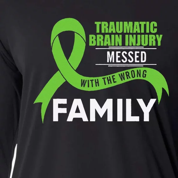 Traumatic Brain Injury Awareness Messed With Wrong Family Cooling Performance Long Sleeve Crew