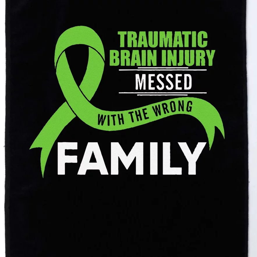 Traumatic Brain Injury Awareness Messed With Wrong Family Platinum Collection Golf Towel