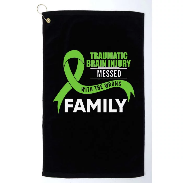 Traumatic Brain Injury Awareness Messed With Wrong Family Platinum Collection Golf Towel