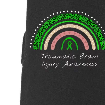 Traumatic Brain Injury Rainbow TBI Awareness Doggie 3-End Fleece Hoodie