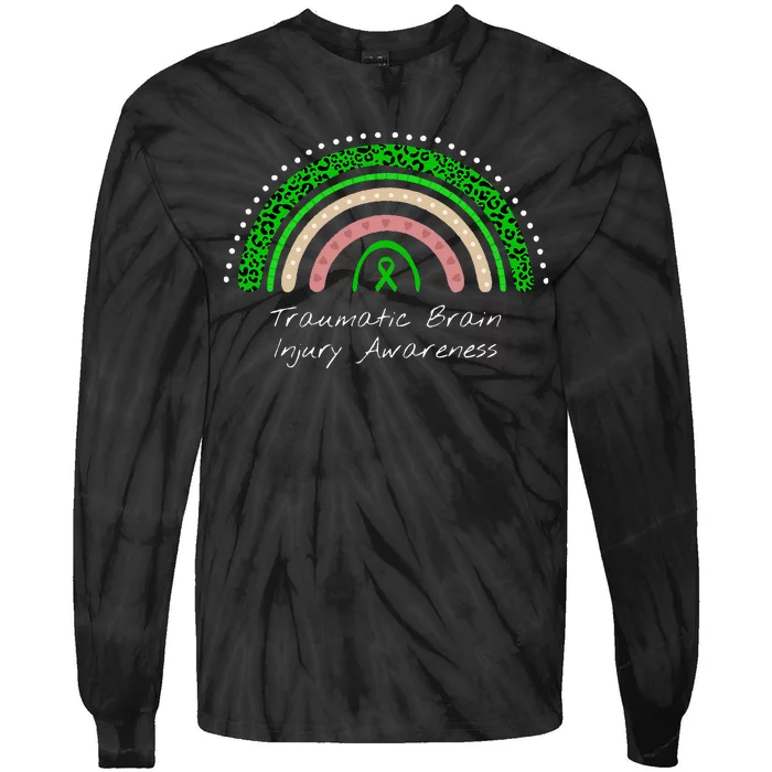 Traumatic Brain Injury Rainbow TBI Awareness Tie-Dye Long Sleeve Shirt