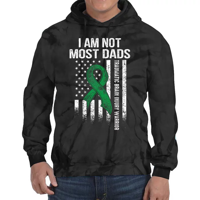 Traumatic Brain Injury Survivor Most Dads TBI Warrior Tie Dye Hoodie