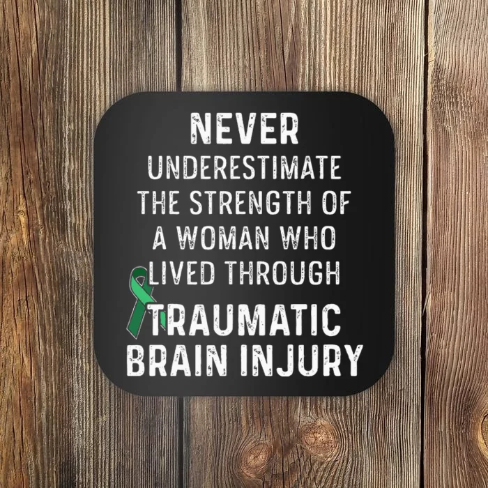 Traumatic Brain Injury Survivor Strength TBI Warrior Coaster