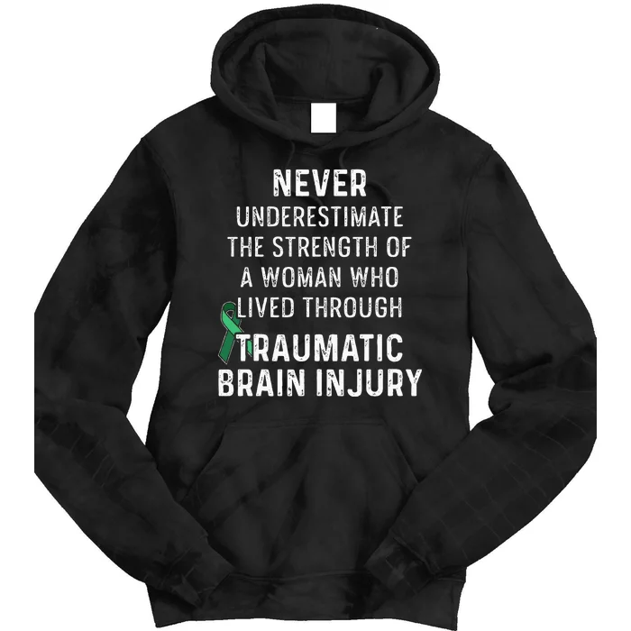 Traumatic Brain Injury Survivor Strength TBI Warrior Tie Dye Hoodie