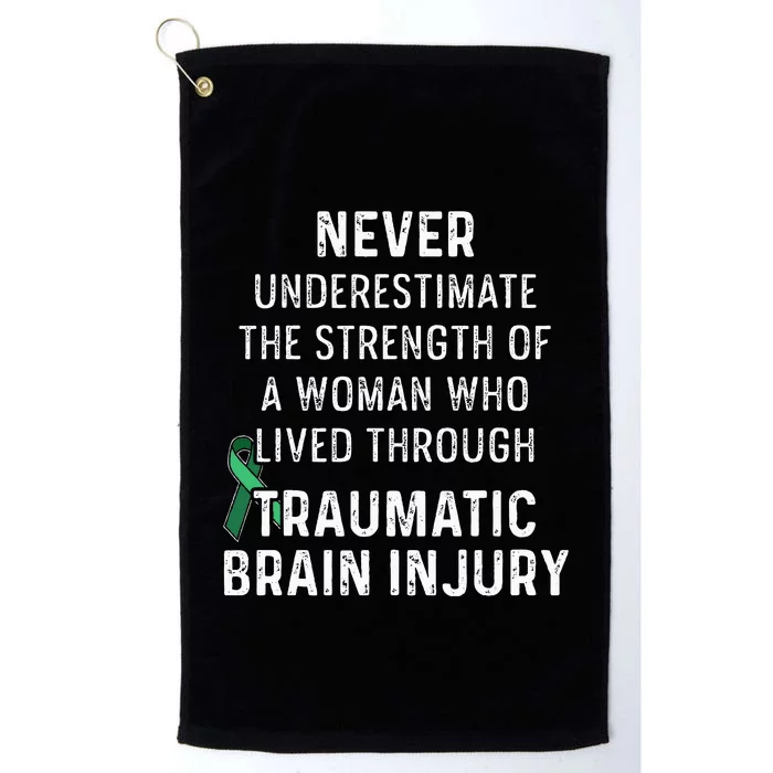 Traumatic Brain Injury Survivor Strength TBI Warrior Platinum Collection Golf Towel