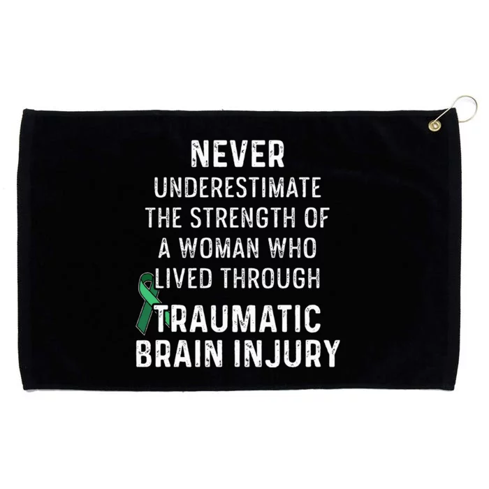 Traumatic Brain Injury Survivor Strength TBI Warrior Grommeted Golf Towel