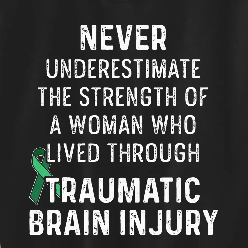 Traumatic Brain Injury Survivor Strength TBI Warrior Kids Sweatshirt