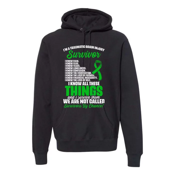 Traumatic Brain Injury Survivor Support TBI Survivor Premium Hoodie