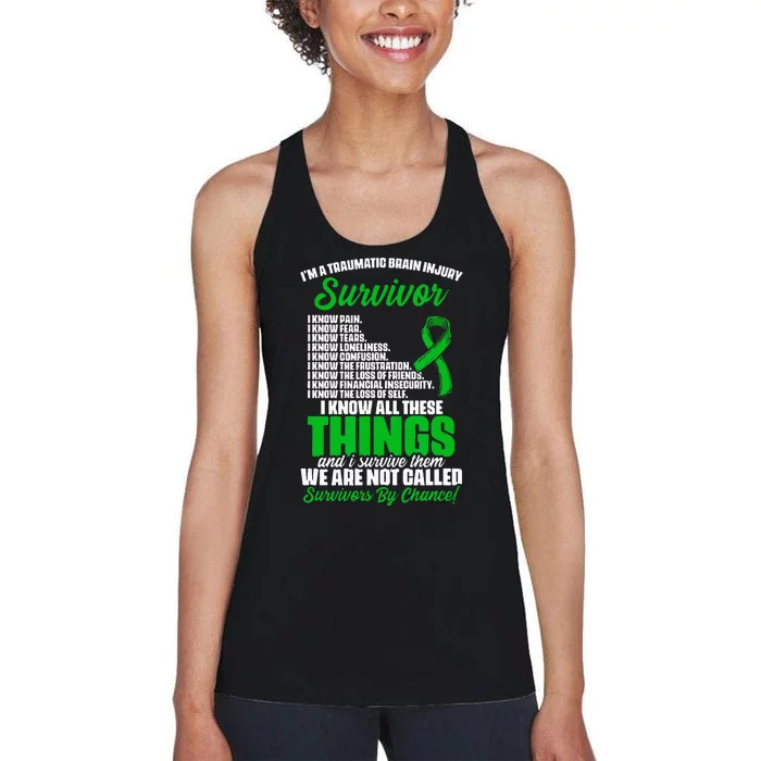 Traumatic Brain Injury Survivor Support TBI Survivor Women's Racerback Tank