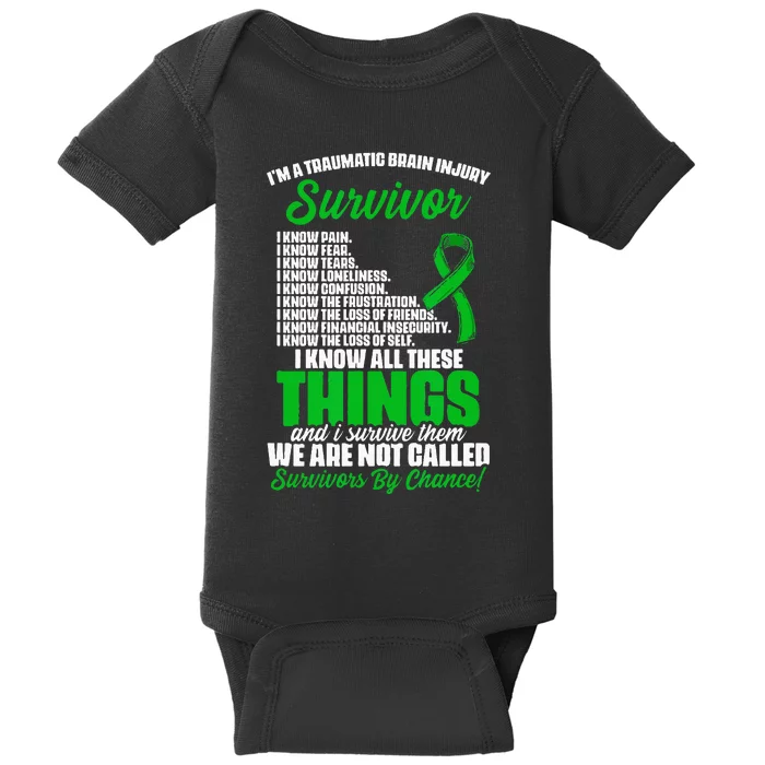 Traumatic Brain Injury Survivor Support TBI Survivor Baby Bodysuit