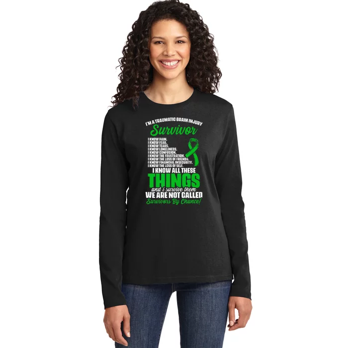 Traumatic Brain Injury Survivor Support TBI Survivor Ladies Long Sleeve Shirt