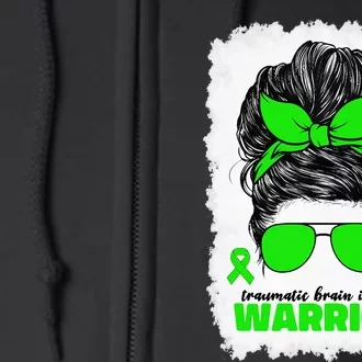 Traumatic Brain Injury Warrior For Women TBI Awareness Month Full Zip Hoodie