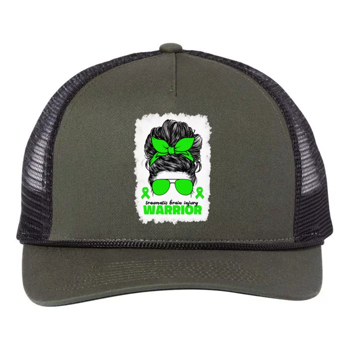 Traumatic Brain Injury Warrior For Women TBI Awareness Month Retro Rope Trucker Hat Cap