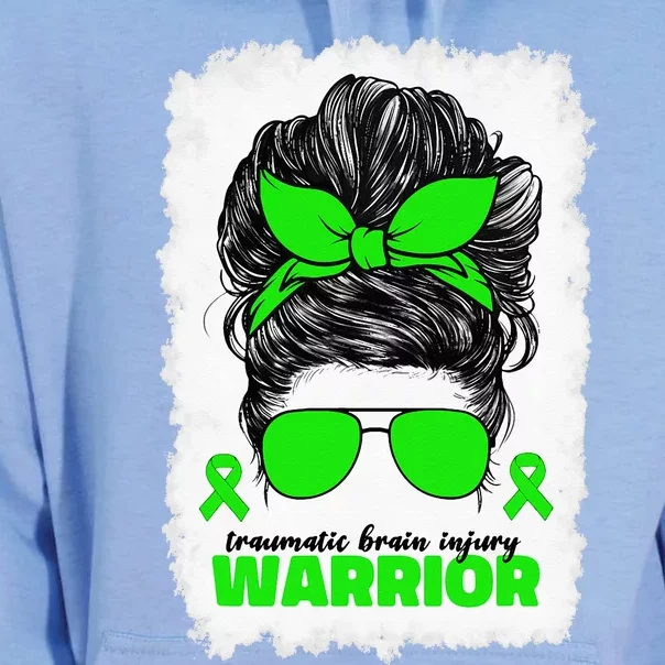 Traumatic Brain Injury Warrior For Women TBI Awareness Month Unisex Surf Hoodie