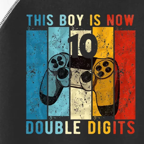 This Boy Is Now Double Digits 10th Birthday Boy 10 Year Old Toddler Fine Jersey T-Shirt