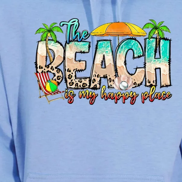 The Beach Is My Happy Place Vacation Summer Unisex Surf Hoodie