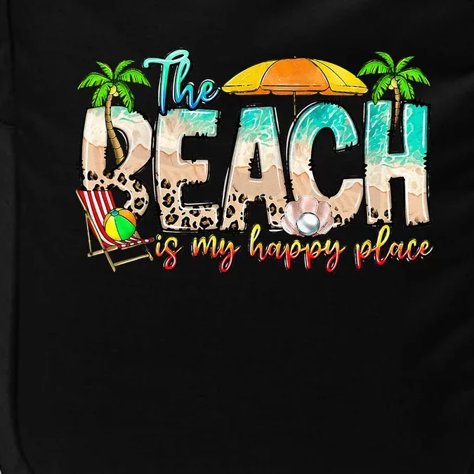 The Beach Is My Happy Place Vacation Summer Impact Tech Backpack