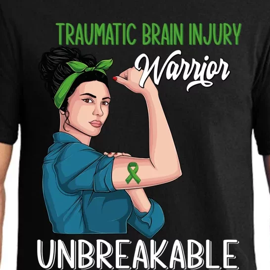 Traumatic Brain Injury Awareness Warrior Unbreakable Gift Pajama Set