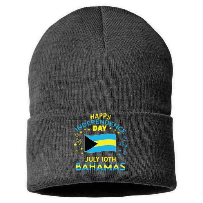 The Bahamas Independence Day Bahamian Pride The Bahamas Flag Sustainable Knit Beanie