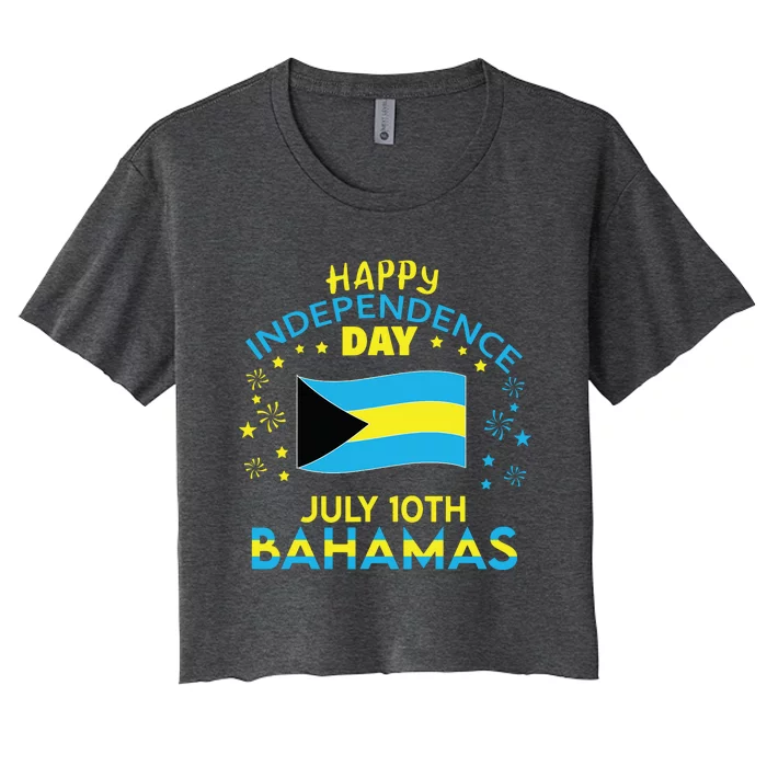 The Bahamas Independence Day Bahamian Pride The Bahamas Flag Women's Crop Top Tee