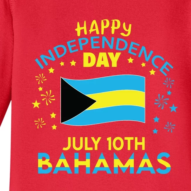 The Bahamas Independence Day Bahamian Pride The Bahamas Flag Baby Long Sleeve Bodysuit