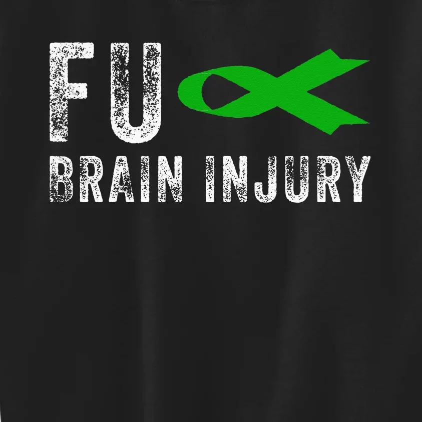 Traumatic Brain Injury Awareness Fu Traumatic Brain Injury Kids Sweatshirt