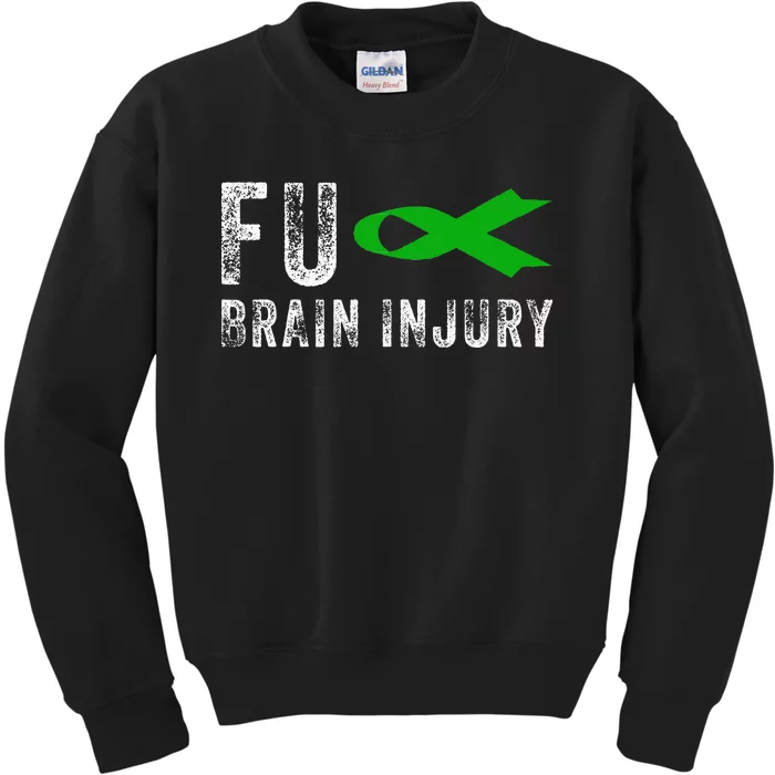 Traumatic Brain Injury Awareness Fu Traumatic Brain Injury Kids Sweatshirt