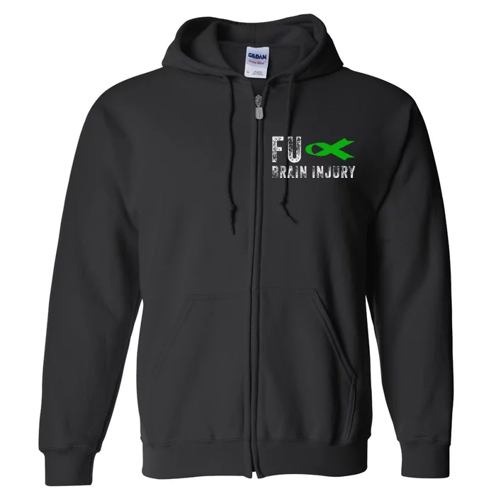 Traumatic Brain Injury Awareness Fu Traumatic Brain Injury Full Zip Hoodie