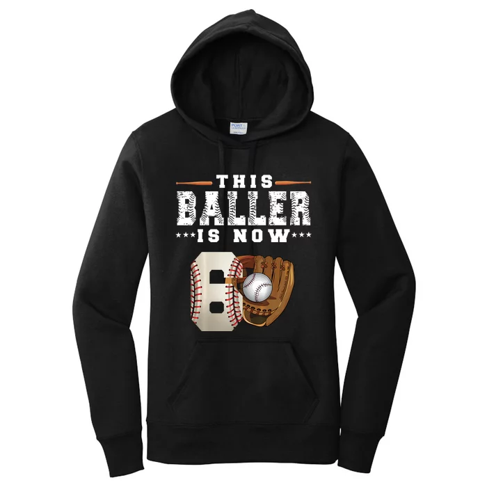 The Baller Is Now Baseball Player Lover Trending Gift Idea Women's Pullover Hoodie