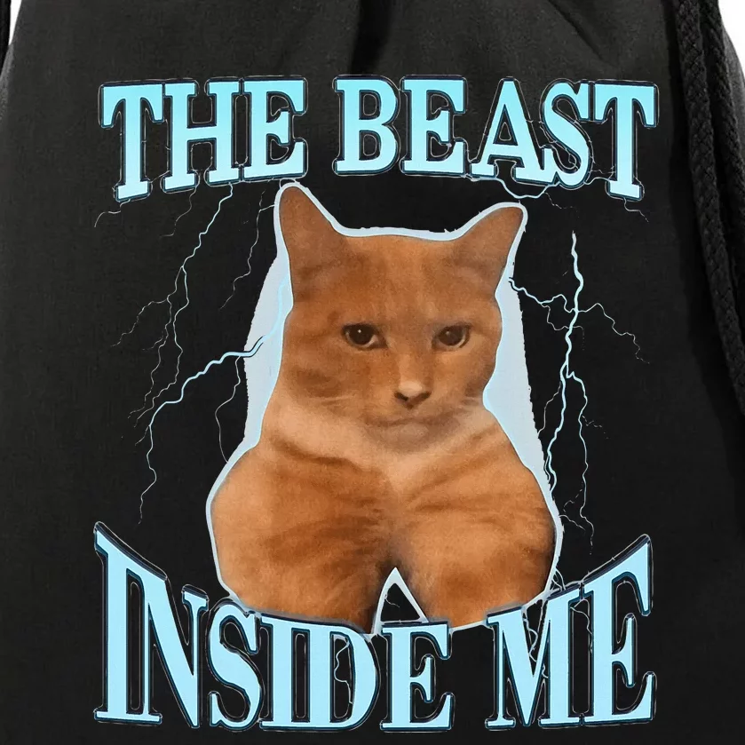 The Beast Inside Me Drawstring Bag