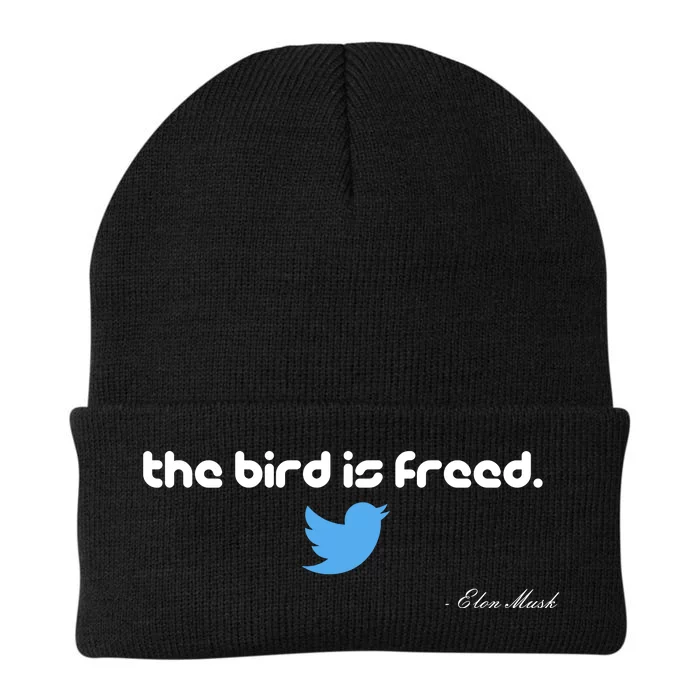 The Bird Is Freed Musk Quote Knit Cap Winter Beanie