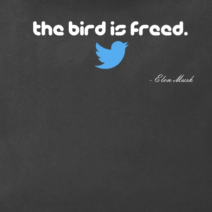 The Bird Is Freed Musk Quote Zip Tote Bag