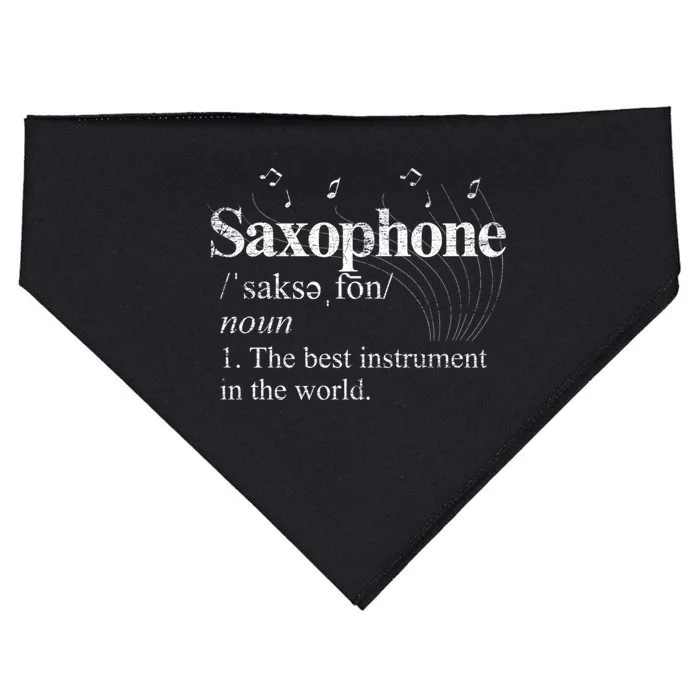 The Best Instrut In The World Saxophone Gift USA-Made Doggie Bandana