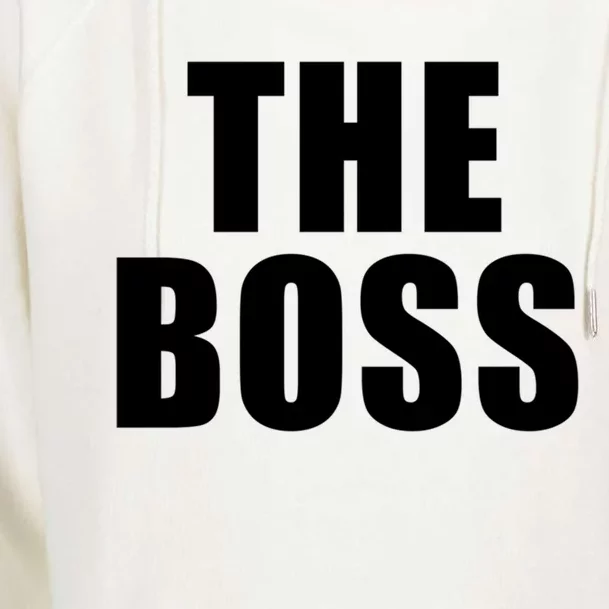 The Boss: I Am The Boss Gift Womens Funnel Neck Pullover Hood