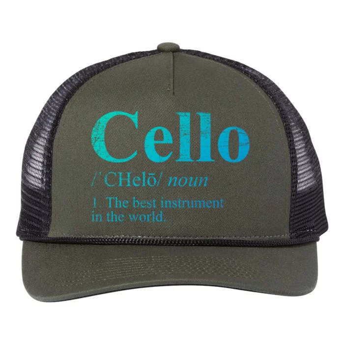 The Best Instrut In The World Cello Great Gift Retro Rope Trucker Hat Cap