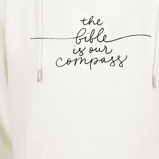 The Bible Is Our Compass Christianity Faith Womens Funnel Neck Pullover Hood