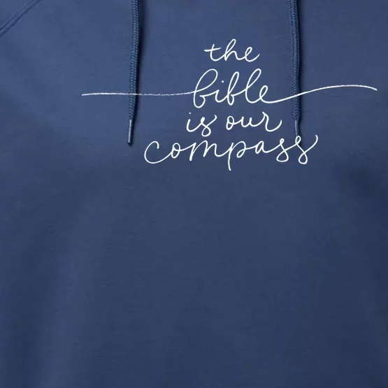 The Bible Is Our Compass Christianity Faith Performance Fleece Hoodie