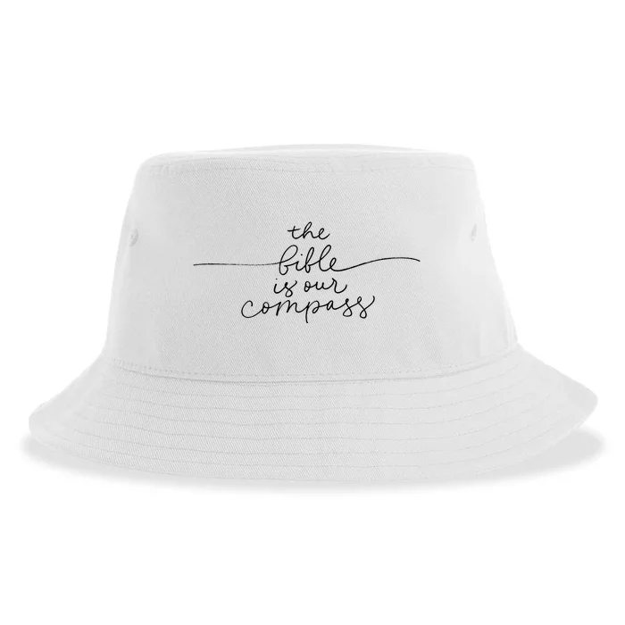 The Bible Is Our Compass Christianity Faith Sustainable Bucket Hat