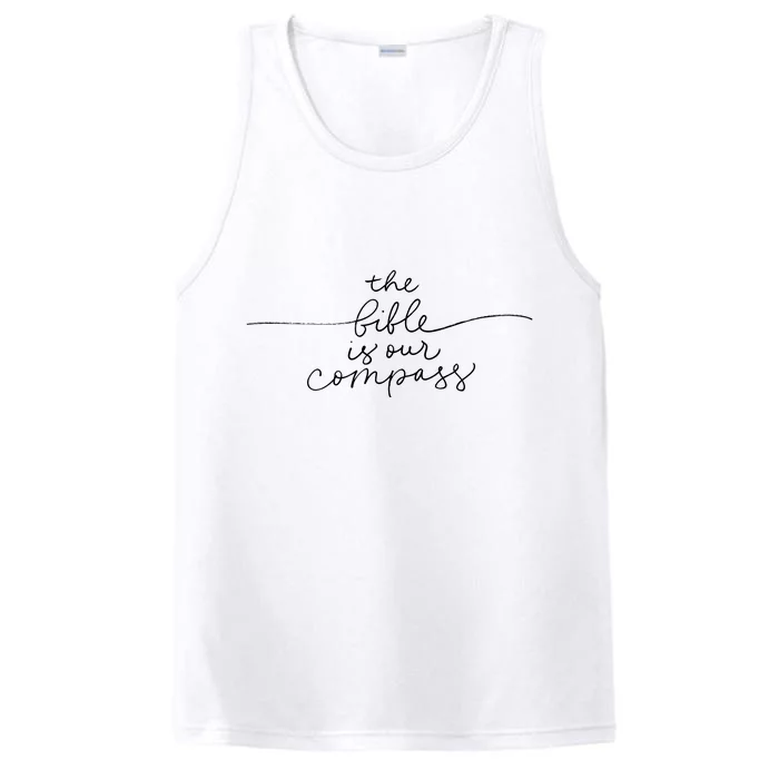 The Bible Is Our Compass Christianity Faith Performance Tank