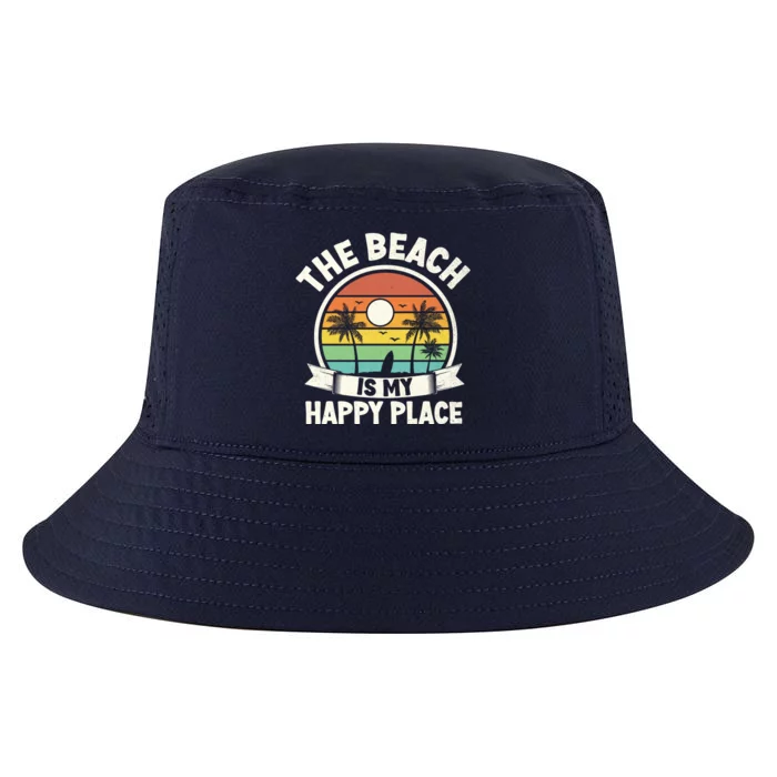 The Beach Is My Happy Place Beach Trip Retro Summer Vacation Gift Cool Comfort Performance Bucket Hat