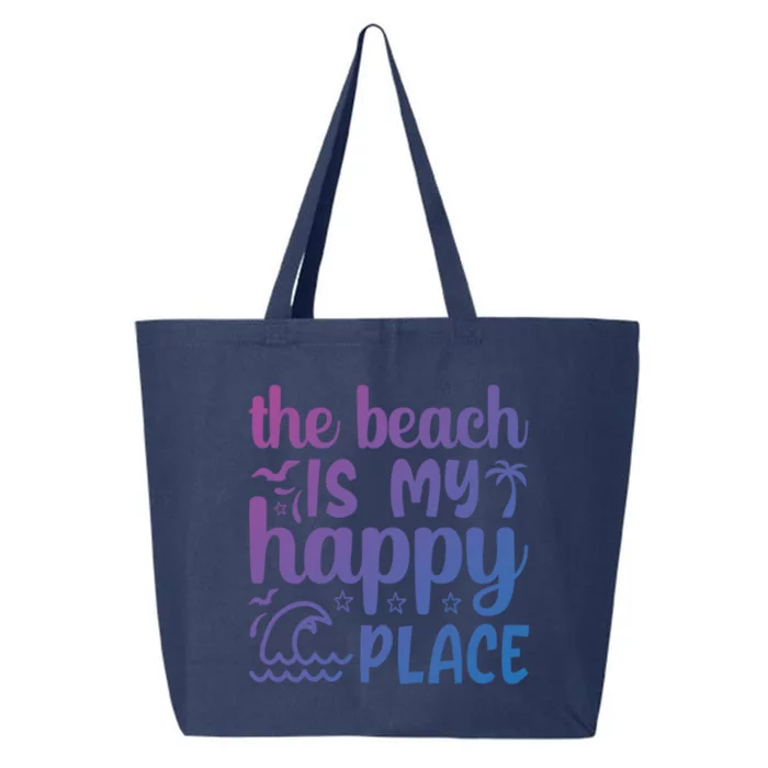 The Beach Is My Happy Place Gift 25L Jumbo Tote