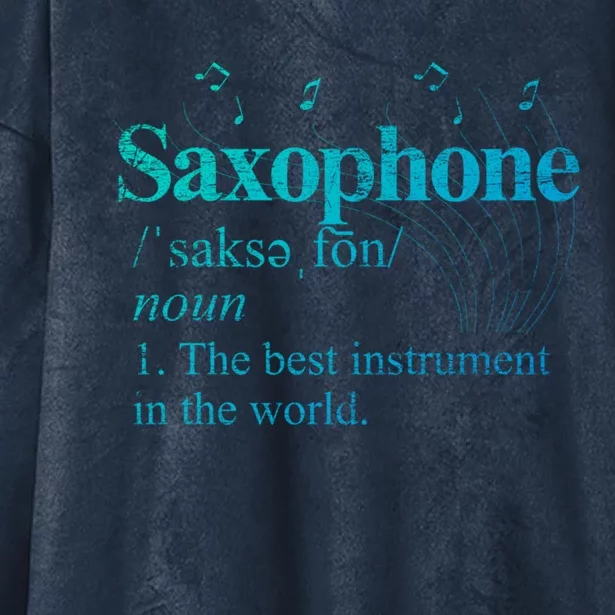 The Best Instrut In The World Saxophone Gift Hooded Wearable Blanket