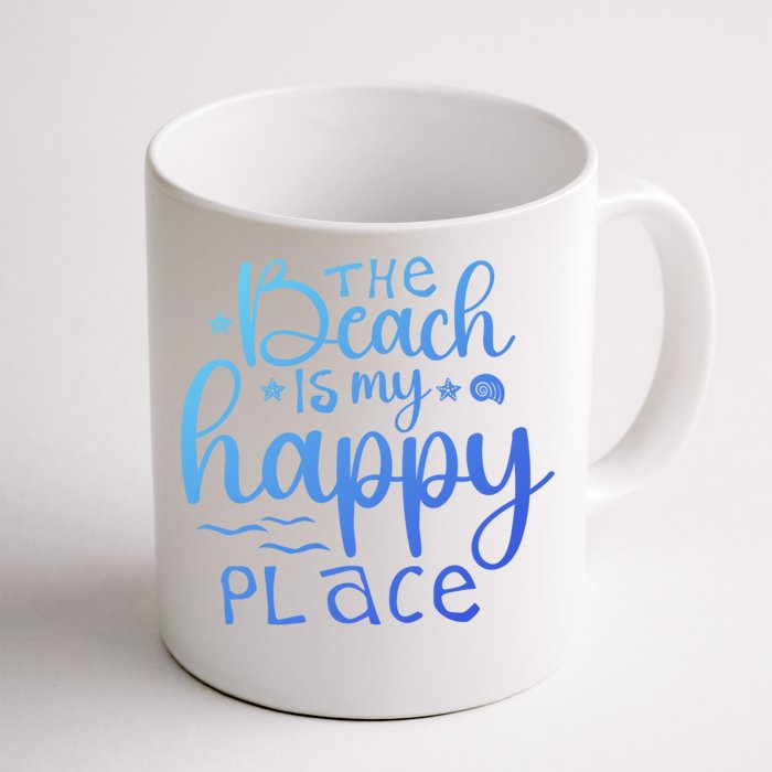 The Beach Is My Happy Place Gift Front & Back Coffee Mug