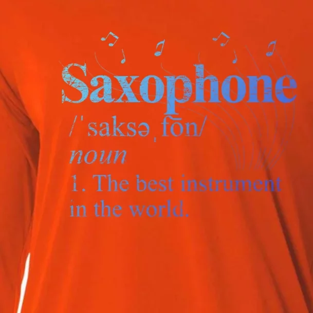 The Best Instrut In The World Saxophone Gift Cooling Performance Long Sleeve Crew