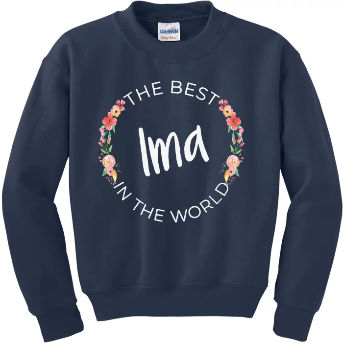 The Best Ima In The World Jewish Mom MotherS Day Kids Sweatshirt