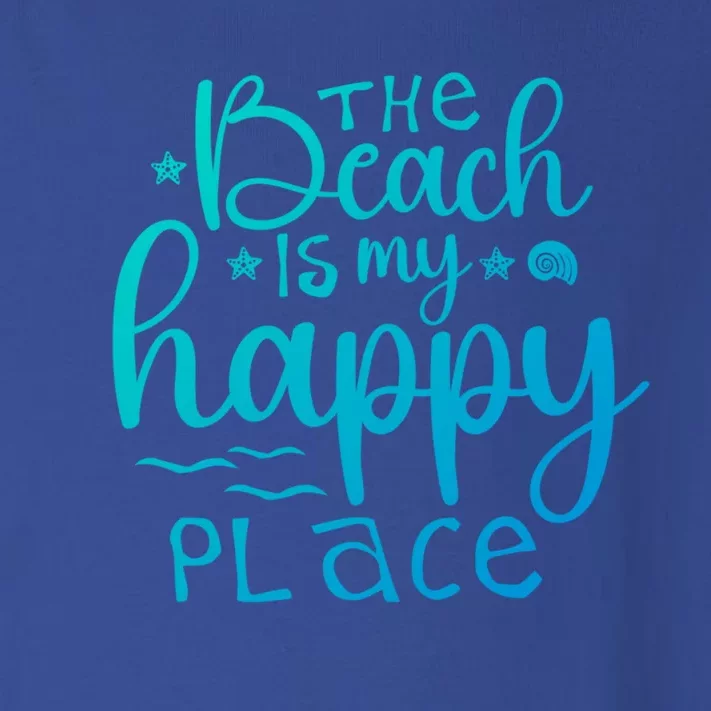 The Beach Is My Happy Place Gift Toddler Long Sleeve Shirt