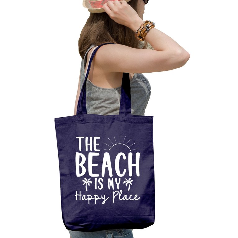 The Beach Is My Happy Place Summer Vibes Tote Bag