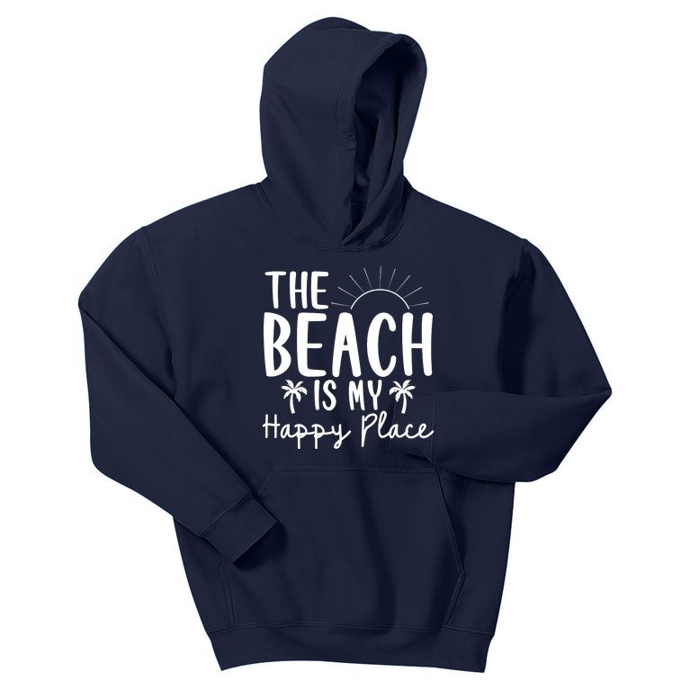 The Beach Is My Happy Place Summer Vibes Kids Hoodie