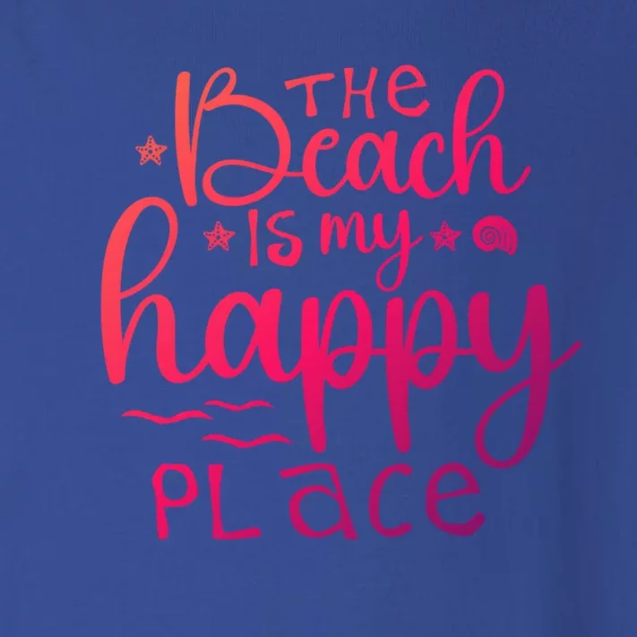 The Beach Is My Happy Place Gift Toddler Long Sleeve Shirt